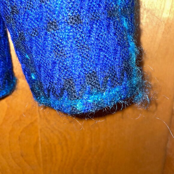 Vintage Talbots Plaid Wool Blend Jacket Womens Size 8 Blue/Black Button Front - Picture 3 of 10